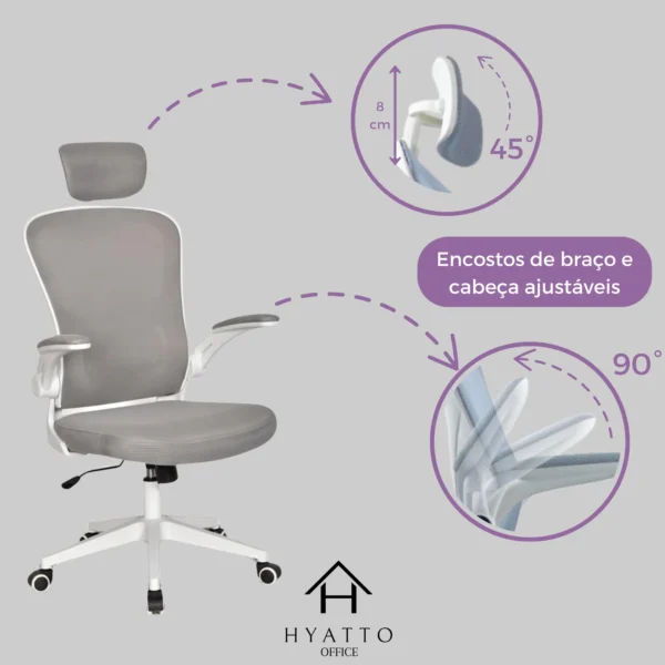 Ergonomic Office Chair White - HC001 - Image 6