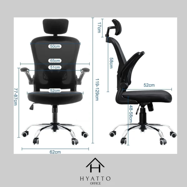 Ergonomic Office Chair Black - HC001 - Image 8