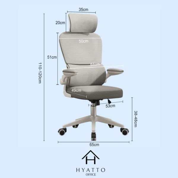 Ergonomic Office Chair White - HC004 - Image 2