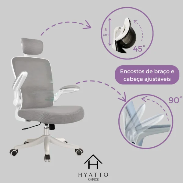 Ergonomic Office Chair White - HC003 - Image 3