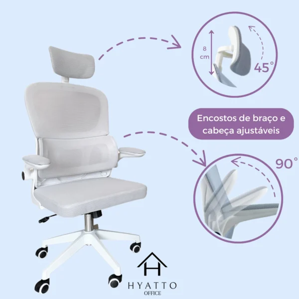 Ergonomic Office Chair White - HC004 - Image 5