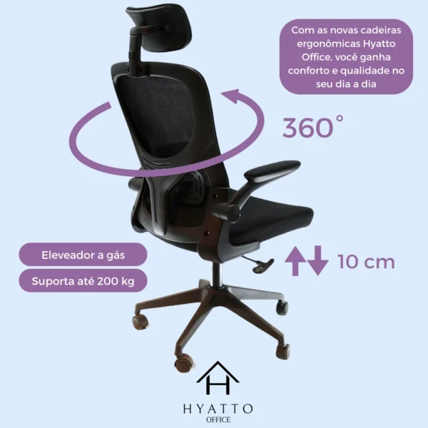 Ergonomic Office Chair Black - HC004 - Image 6