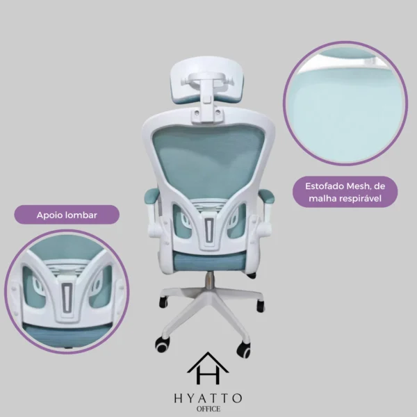 Ergonomic Office Chair White - HC001 - Image 4