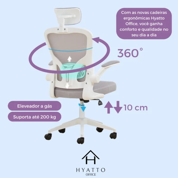 Ergonomic Office Chair White - HC004 - Image 4