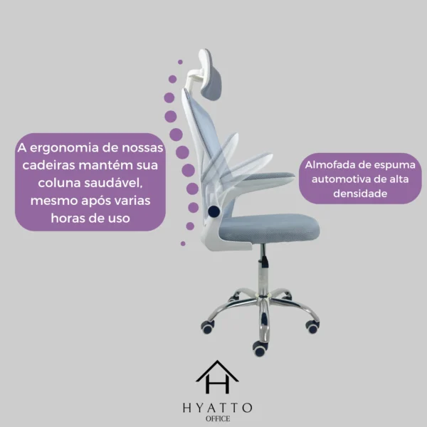 Ergonomic Office Chair White - HC001 - Image 2