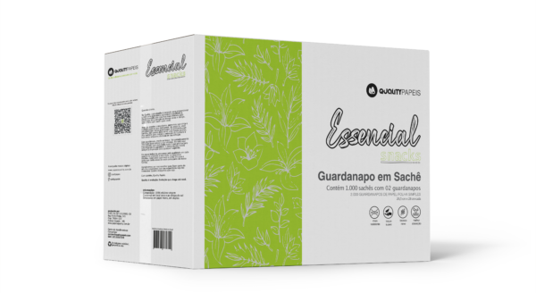 Essencial Snacks Napkins in Sachet - Box of 1,000 (20.5x28 cm)
